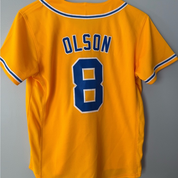 Savanna Bananas Yellow Baseball Jersey Olson 8 Men’s Small - Picture 2 of 5